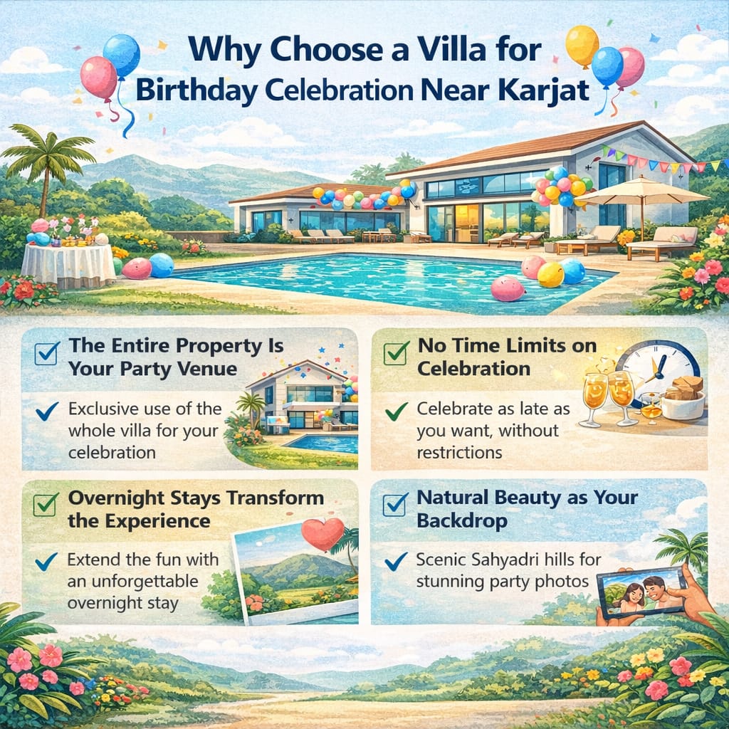 Why Choose a Villa for Birthday Celebration Near Karjat