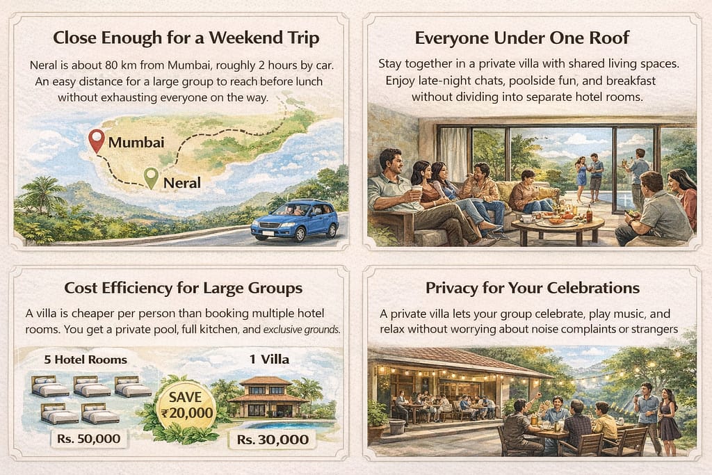Why a Villa for 15 Guests in Neral Beats Multiple Hotel Rooms