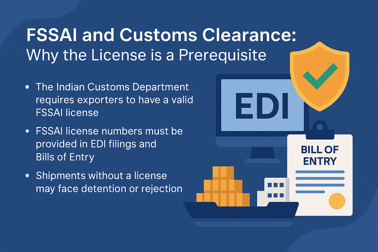 Get FSSAI Export License Hassle Free in 2025 9 fssai and customs