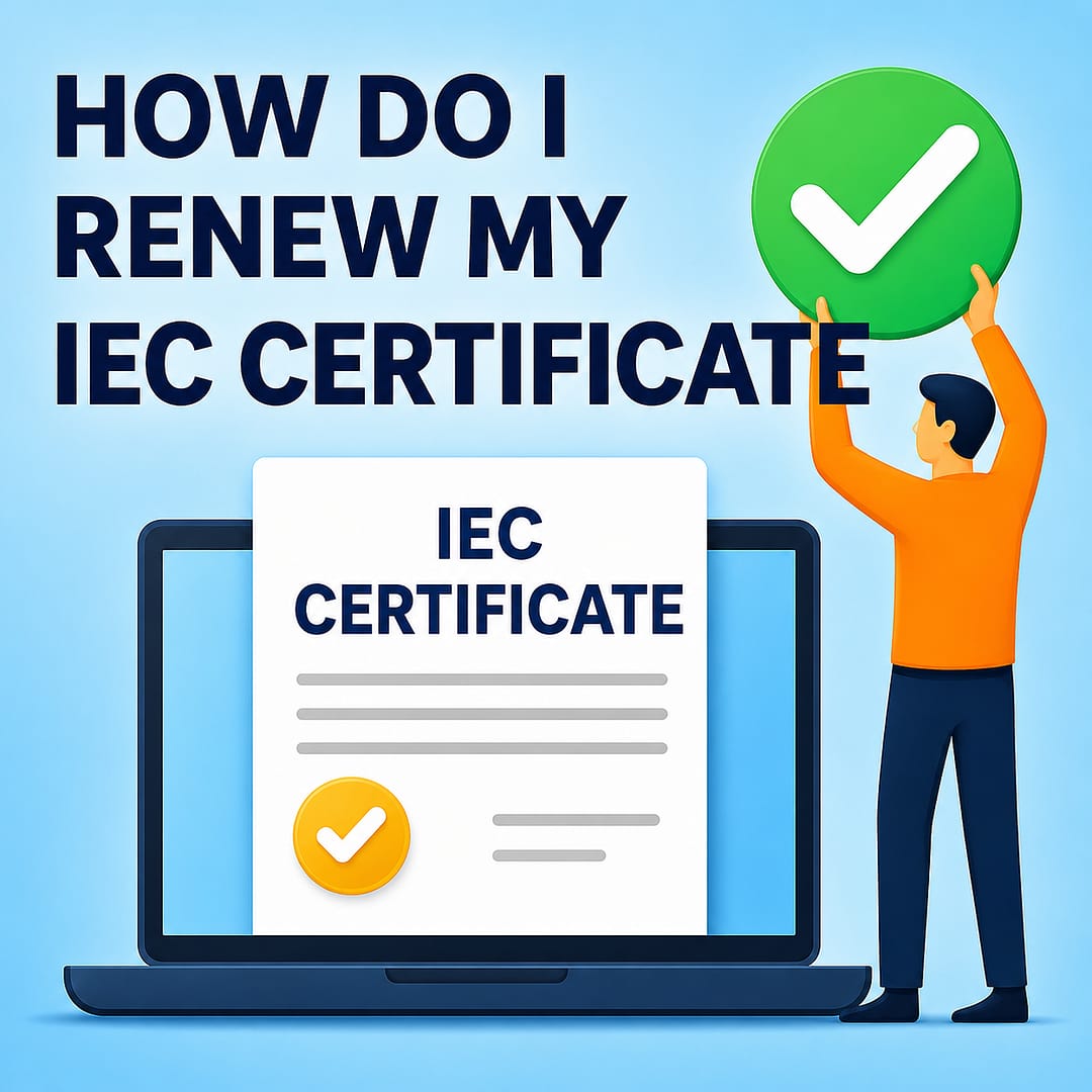 how to renew iec certificate