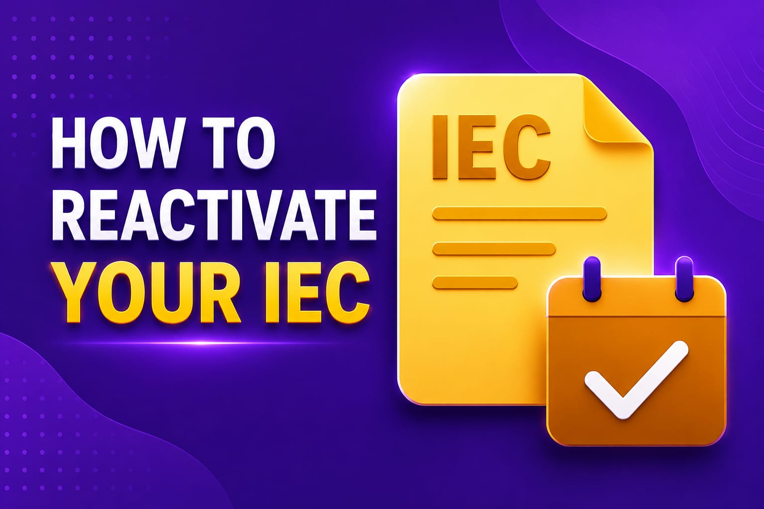 How to reactivate your IEC