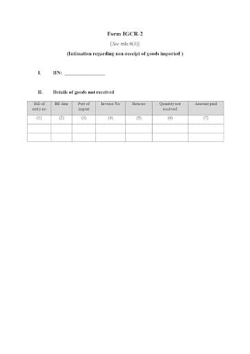 Import of Goods at Concessional Rate of Duty | Apply for IGCR in 2026 6 Image displaying Form IGCR 2 rules