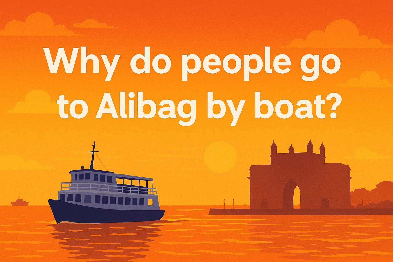 why do people go to alibag by boat