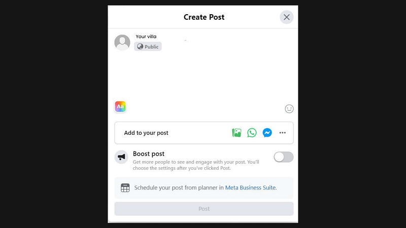 start publishing post