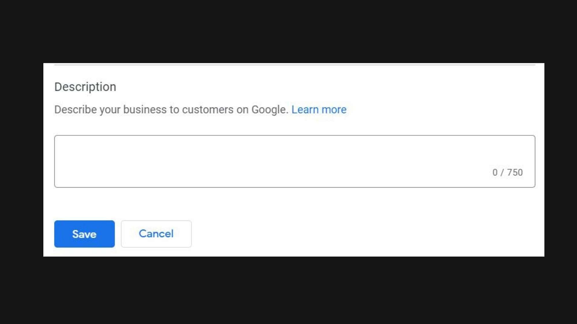 fill description of your business