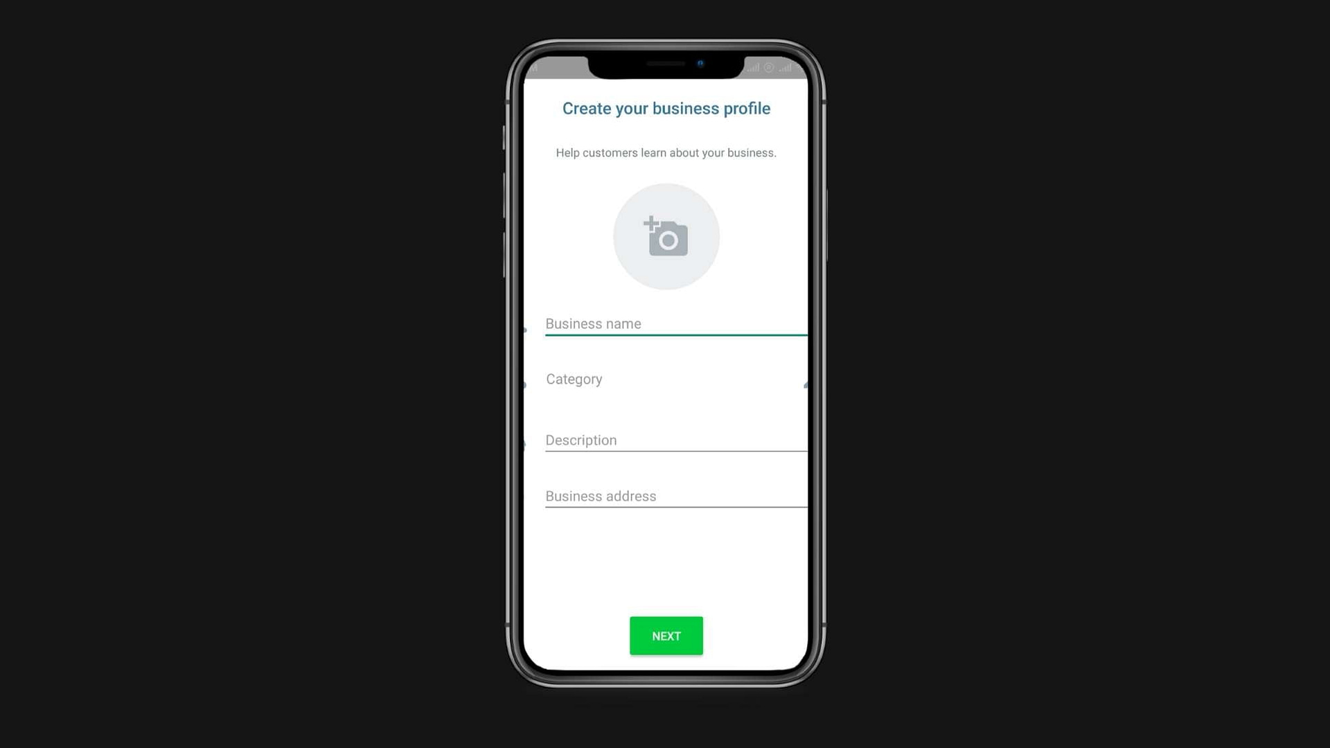 create your business profile
