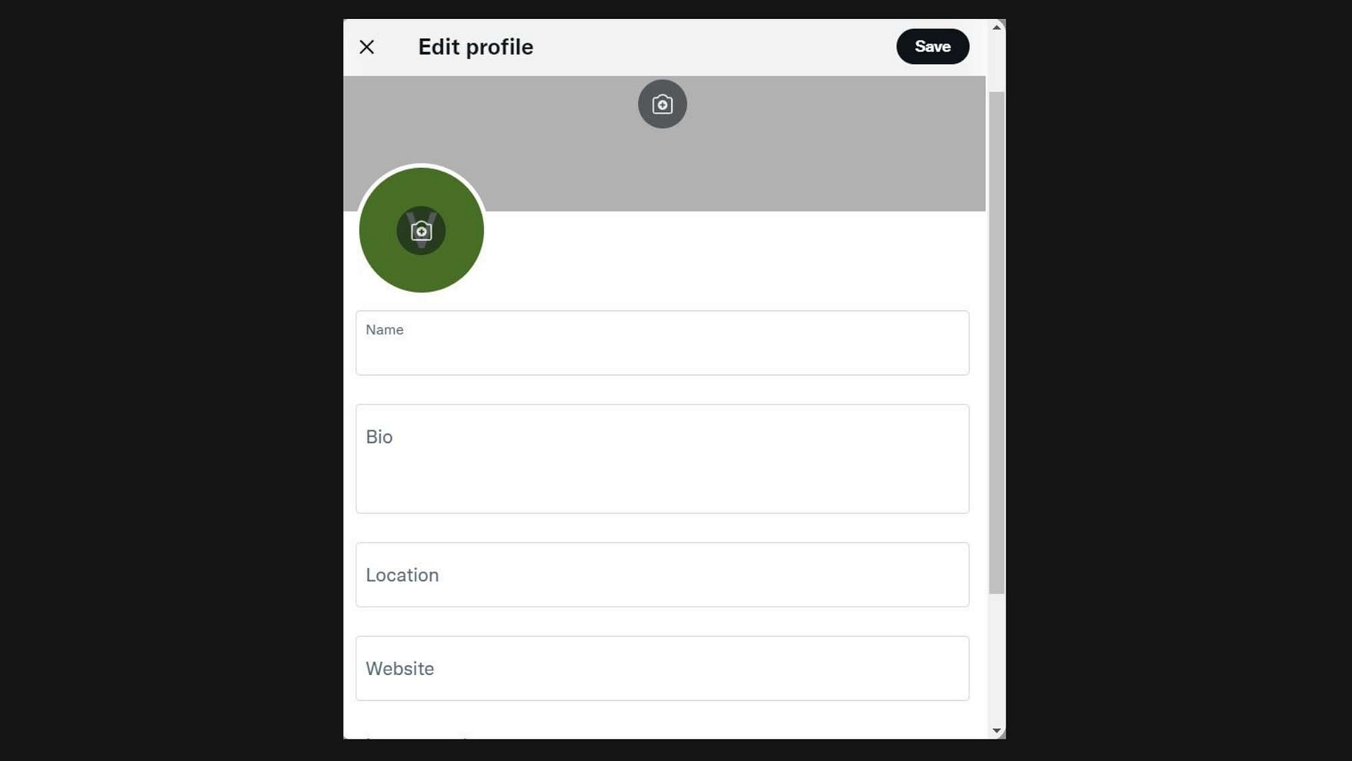 edit your twitter profile