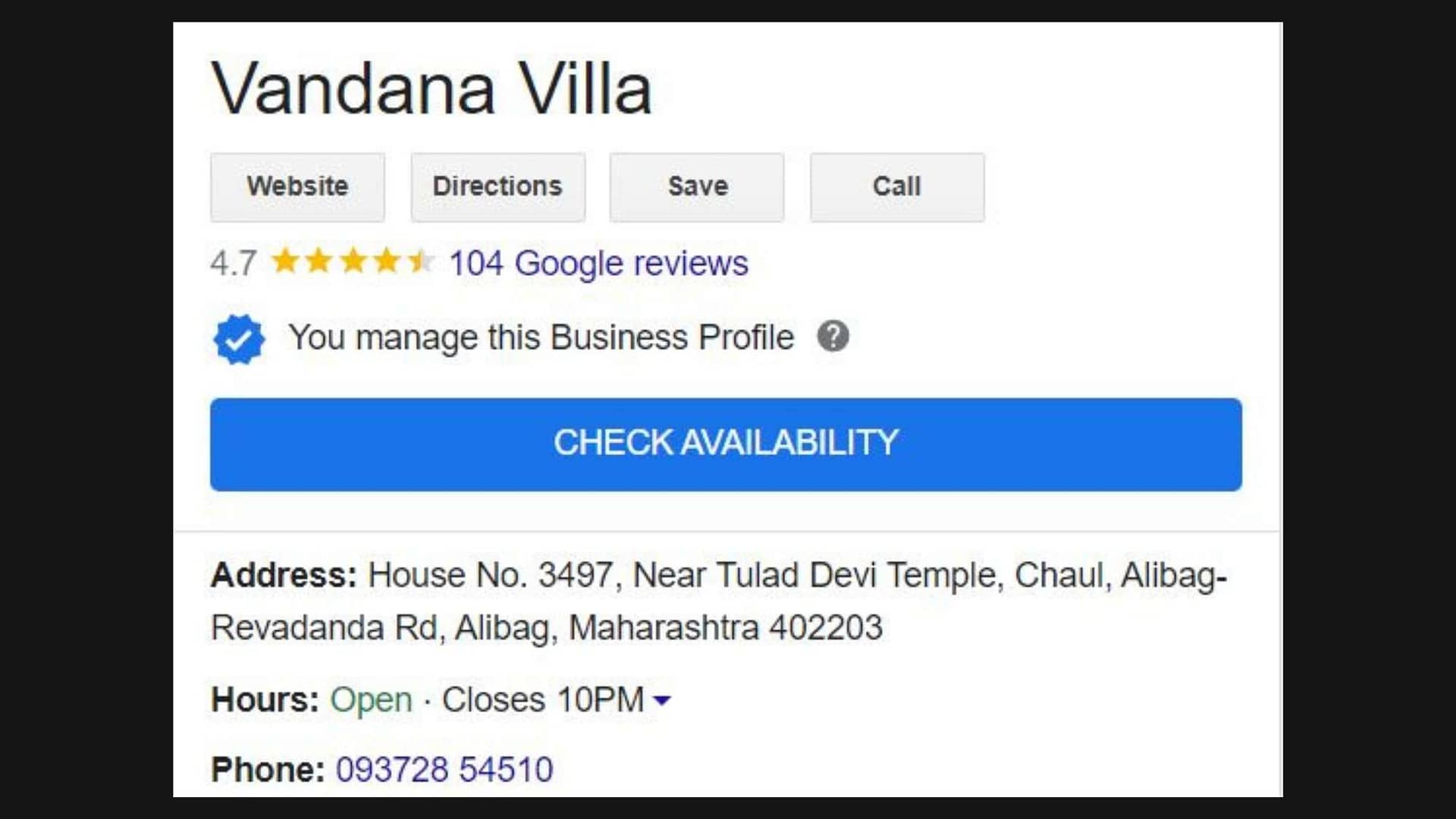 Google business listing