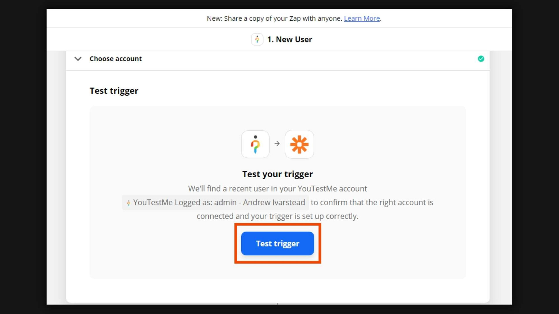 test trigger