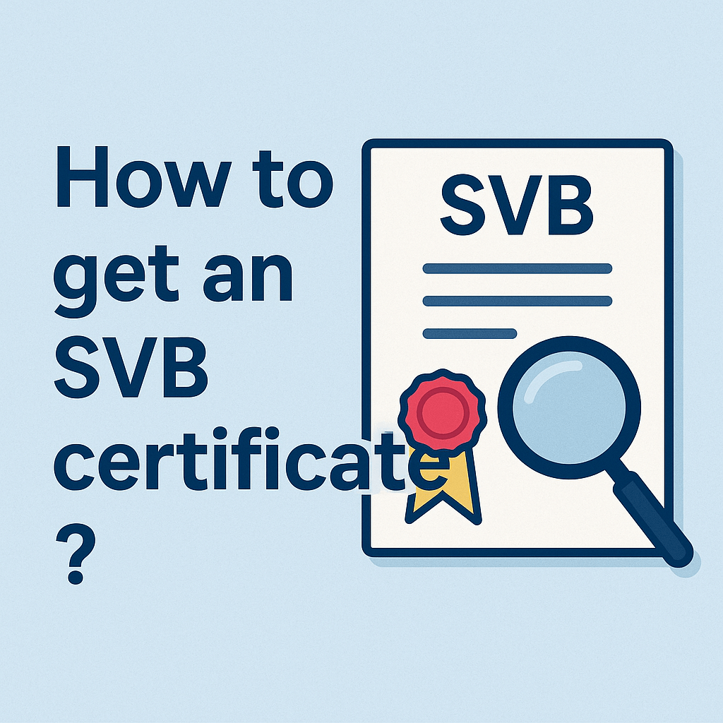 how to get svb certificate