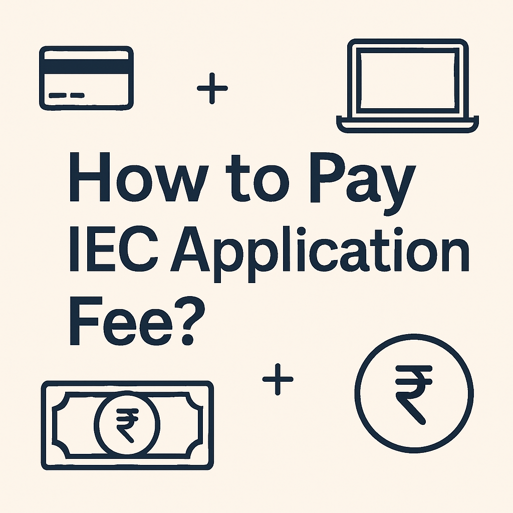 how to pay iec application fee