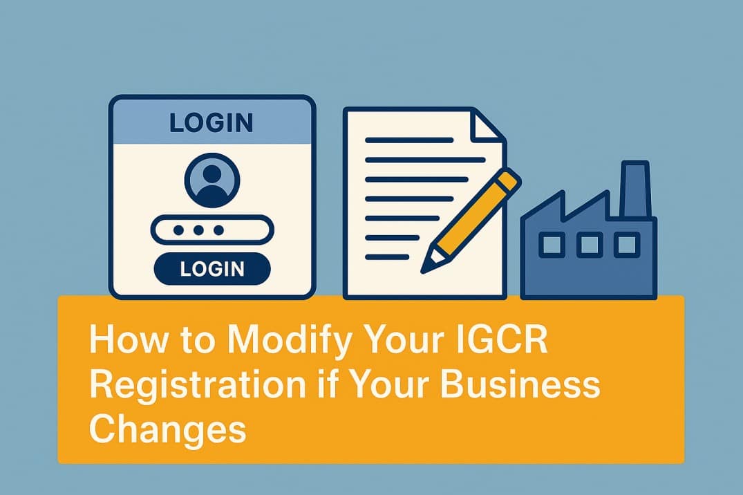 How to modify your igcr registration if your business changes