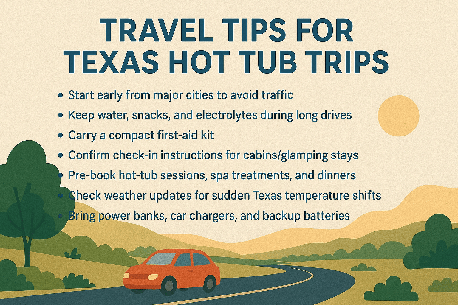 Travel Tips for Texas Hot Tub Trips