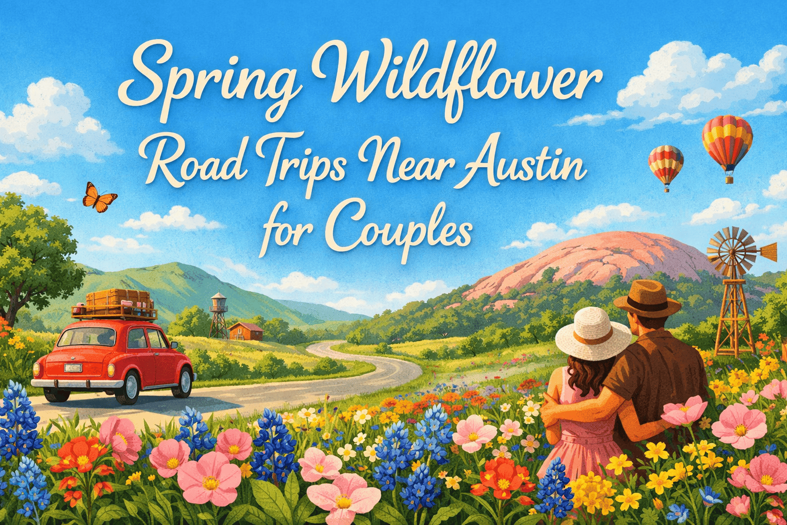 Spring Wildflower Road Trips Near Austin for Couples