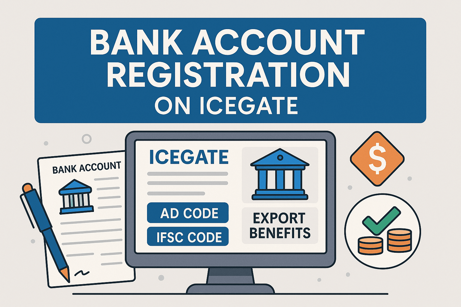 bank account registration on IceGate