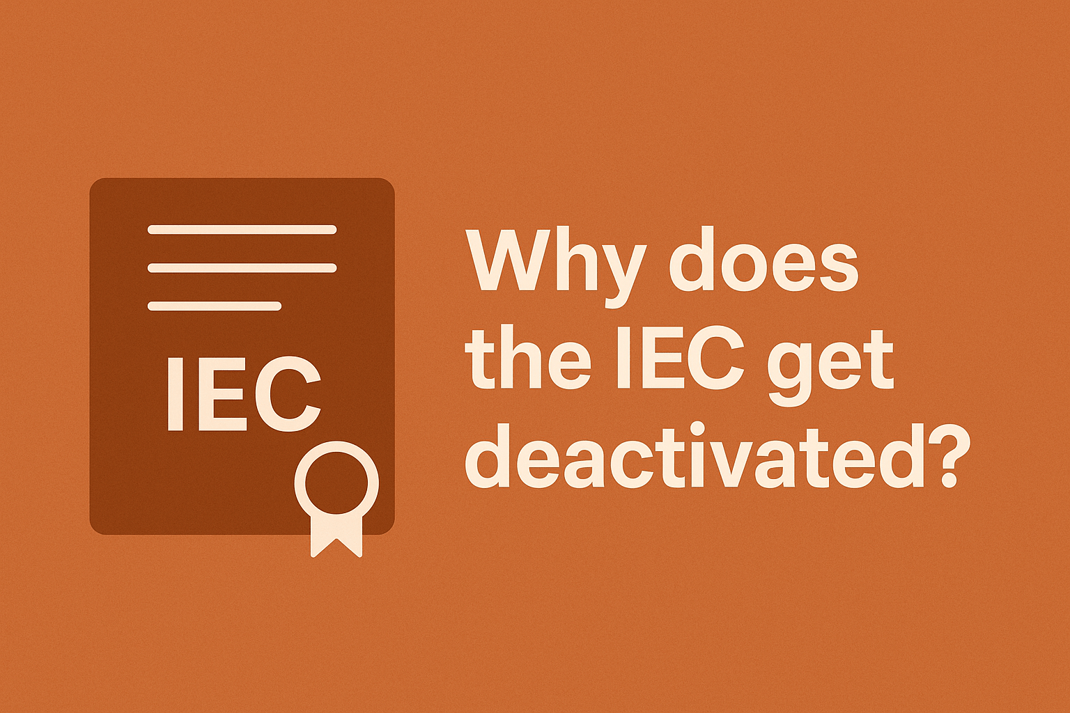 Why does the IEC get deactivated