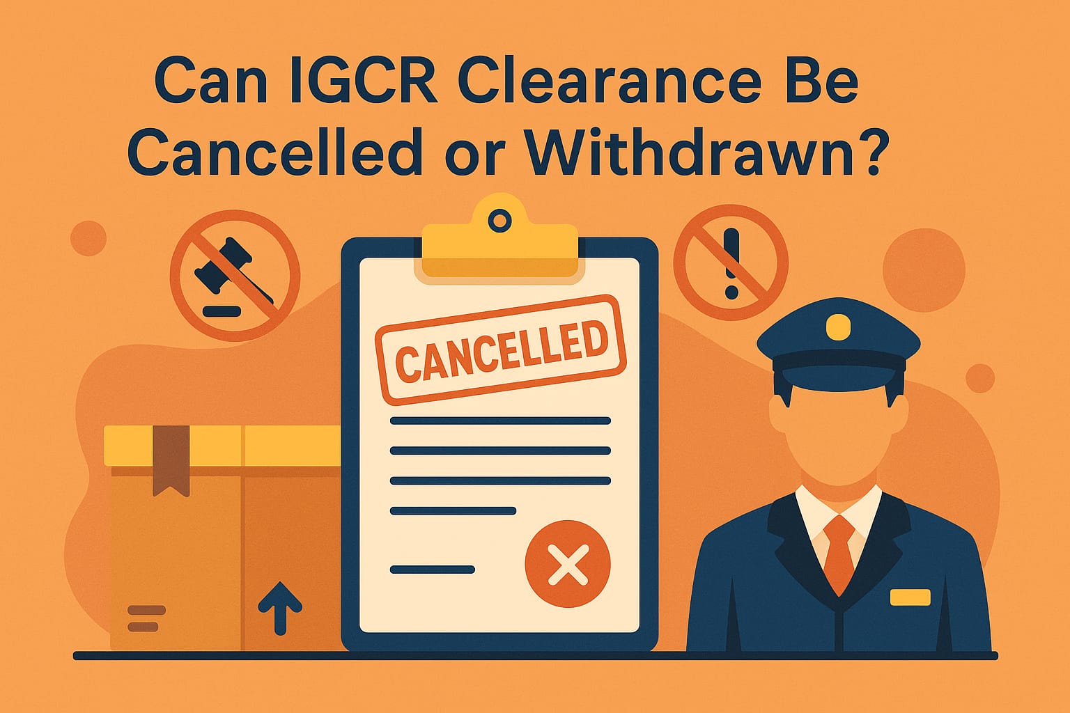 Can IGCR Clearance be cancelled or withdrawn