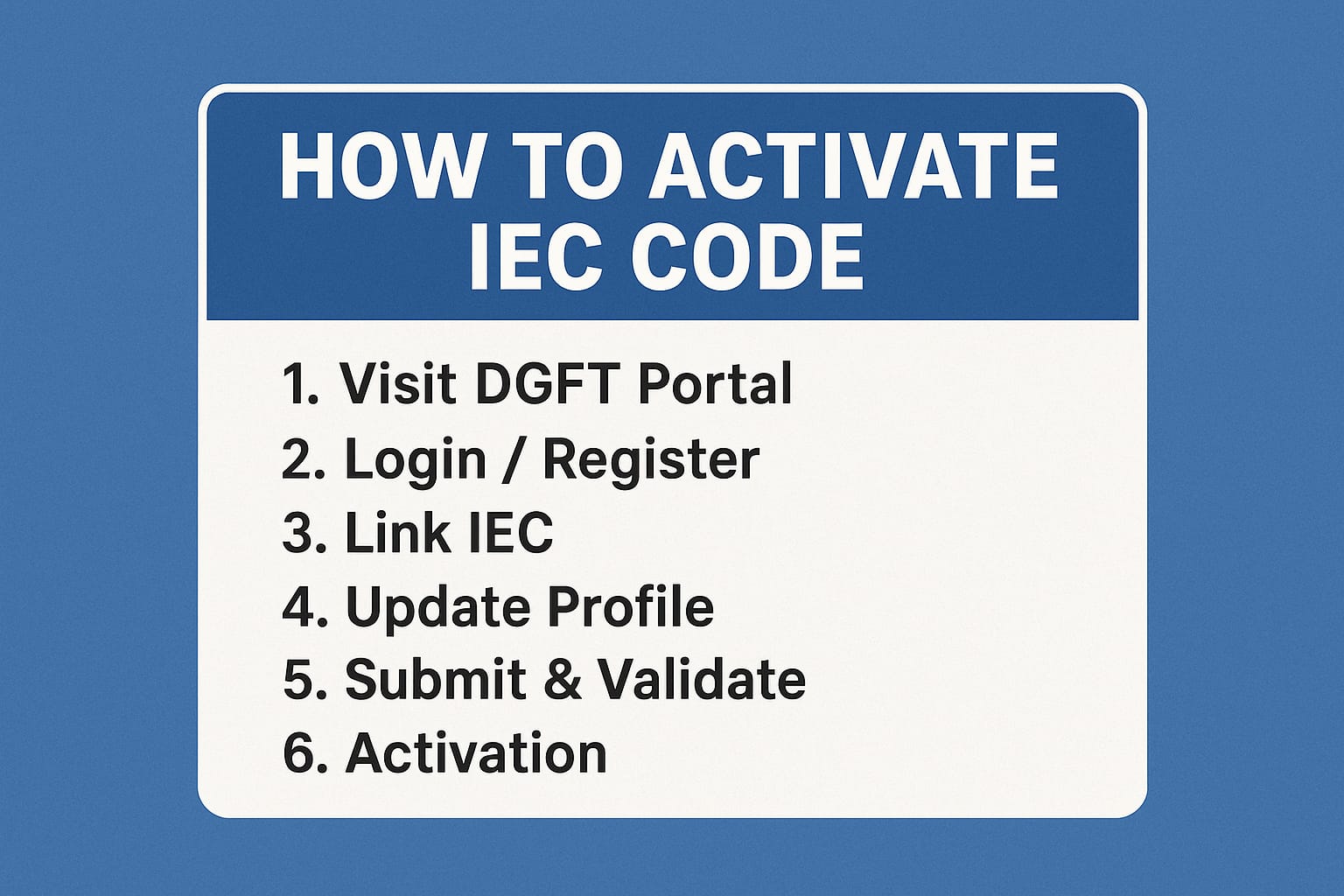 How to activate IEC code
