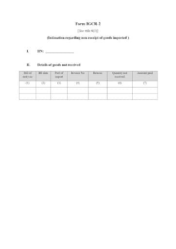 Image displaying Form IGCR 2 rules