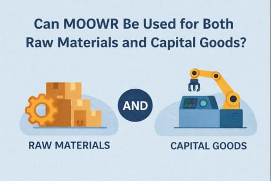 Can MOOWR be used for both raw materials and capital goods