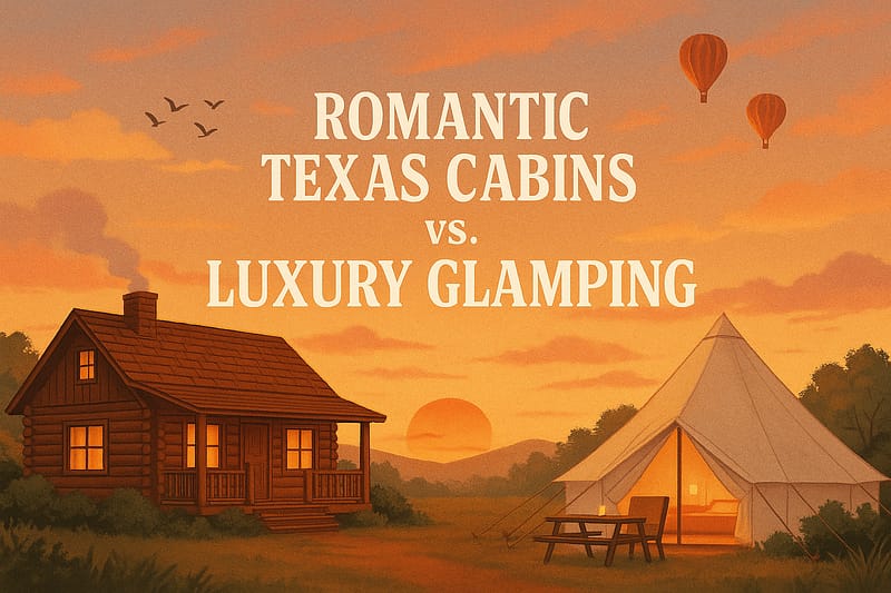 Romantic Texas Cabins vs Glamping
