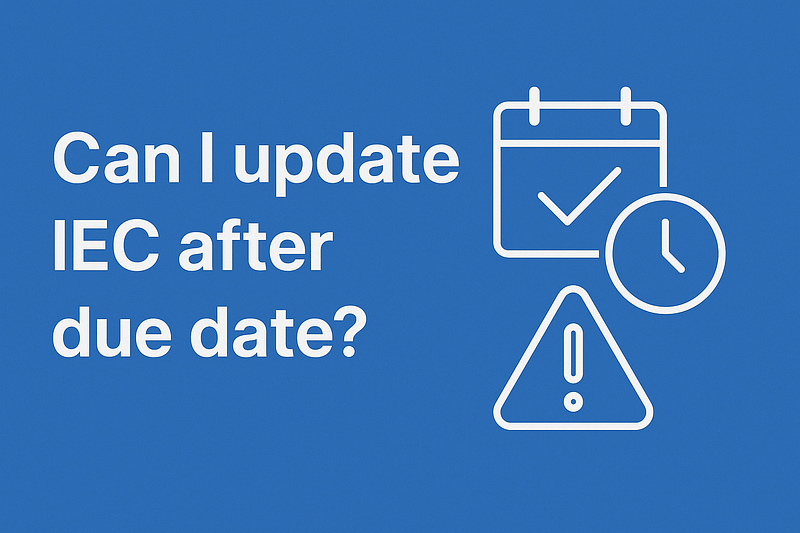 Can I update IEC after due date