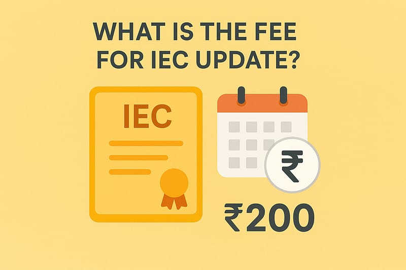 What is the fee for IEC update