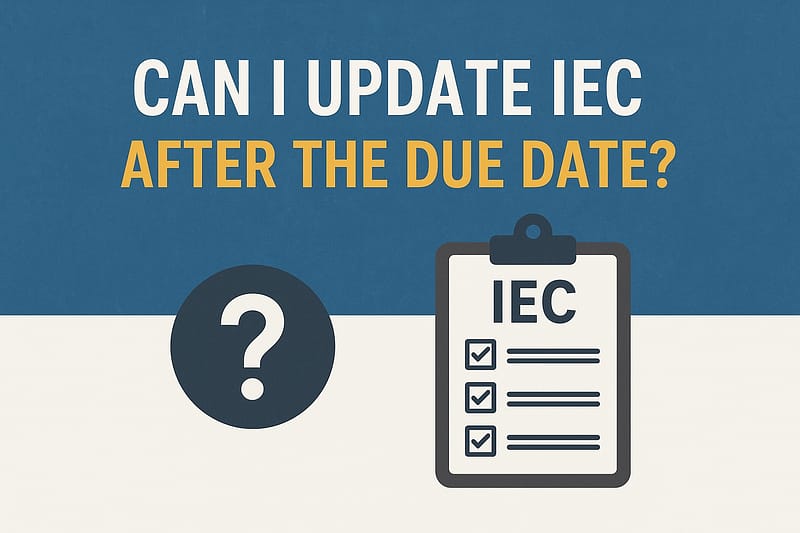 Can I update IEC after due date