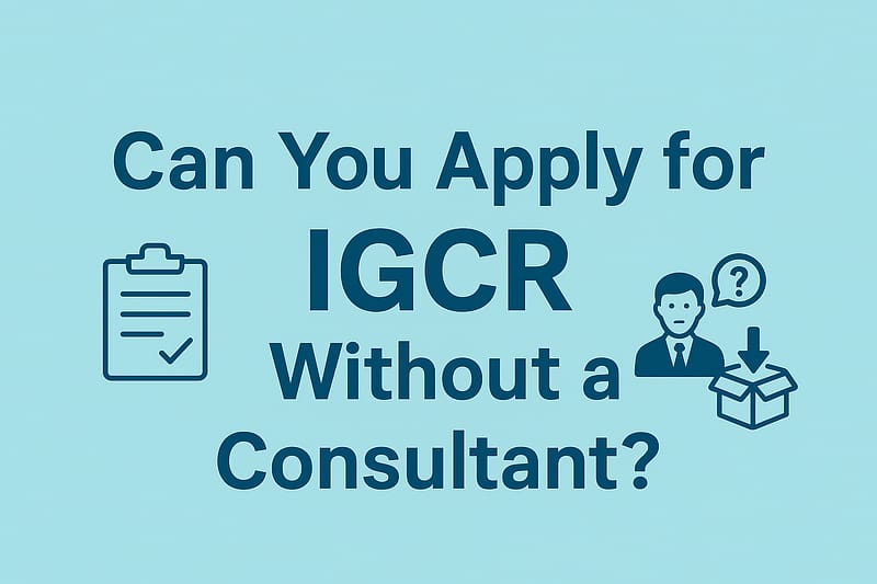 Can you apply IGCR without a consultant