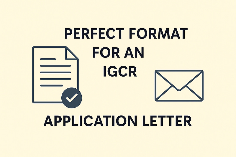 Perfect format for an IGCR application letter