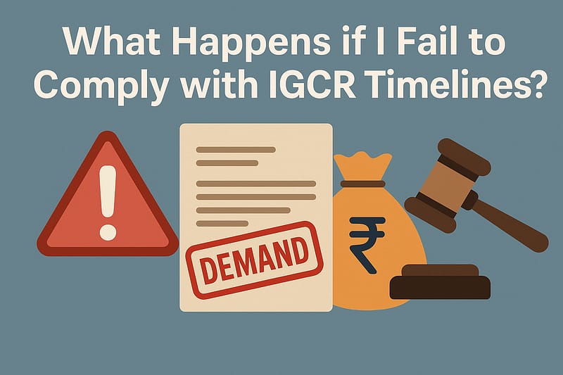 Wha happens if I fail to comply with IGCR timelines