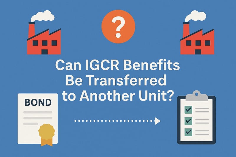 Can IGCR benefits be transferred to another unit
