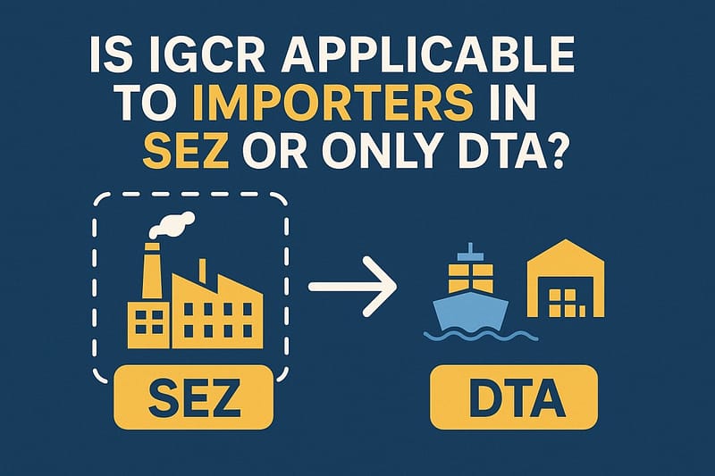 Is IGCR applicable to importers in SEZ or only DTA