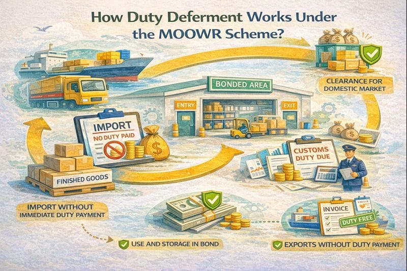 How duty deferment works under the MOOWR scheme