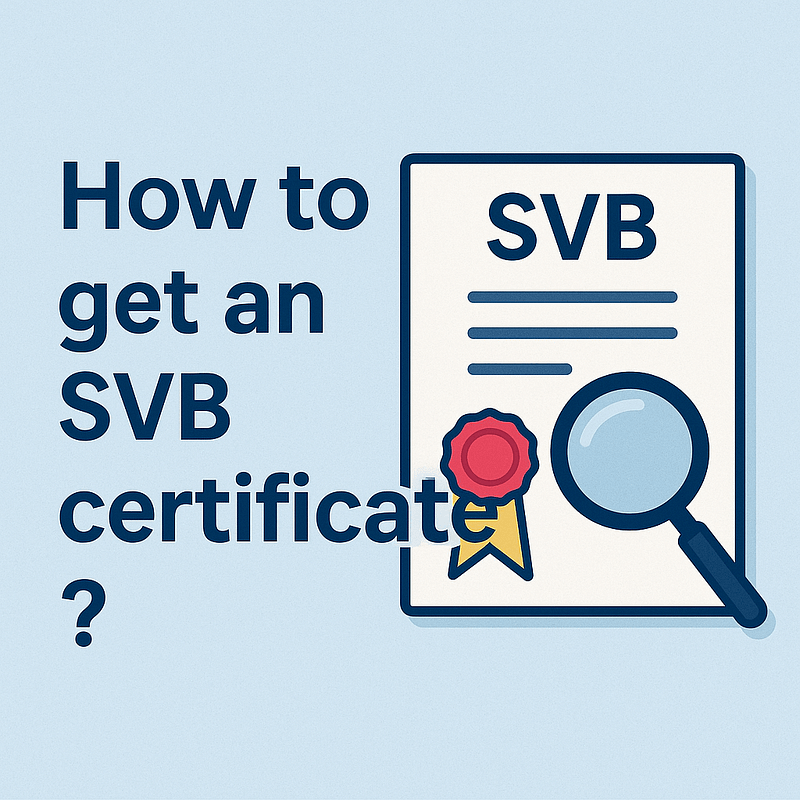how to get svb certificate