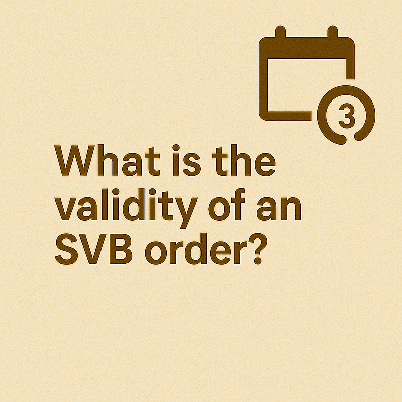 validity of svb order