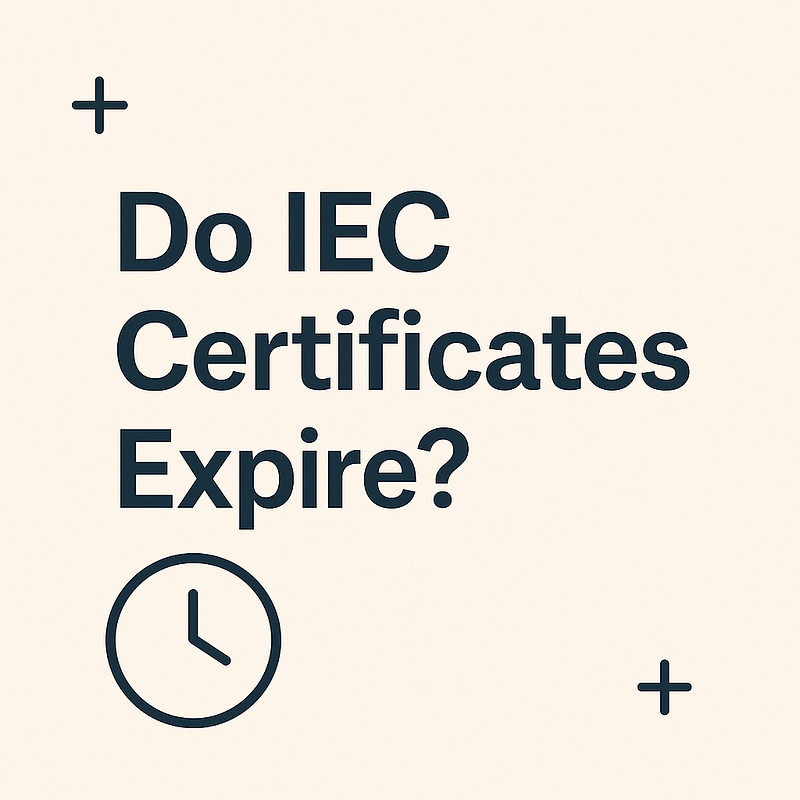 Do IEC certificates expire? 6 Do IEC certificates expire