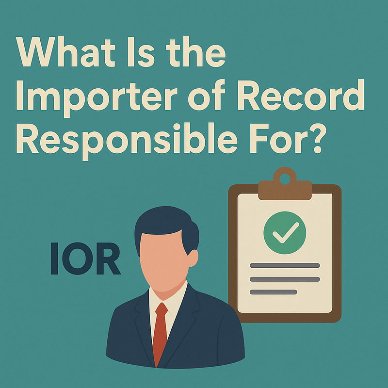 What is the importer of record responsible for? 2 what is ior responsible for