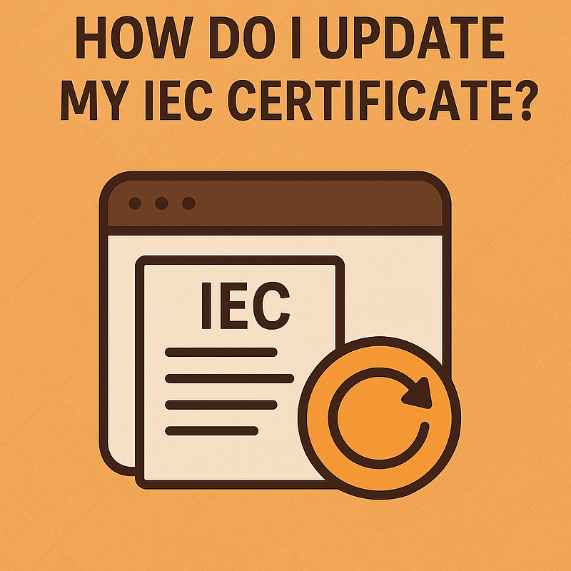 how do I update my IEC certificate