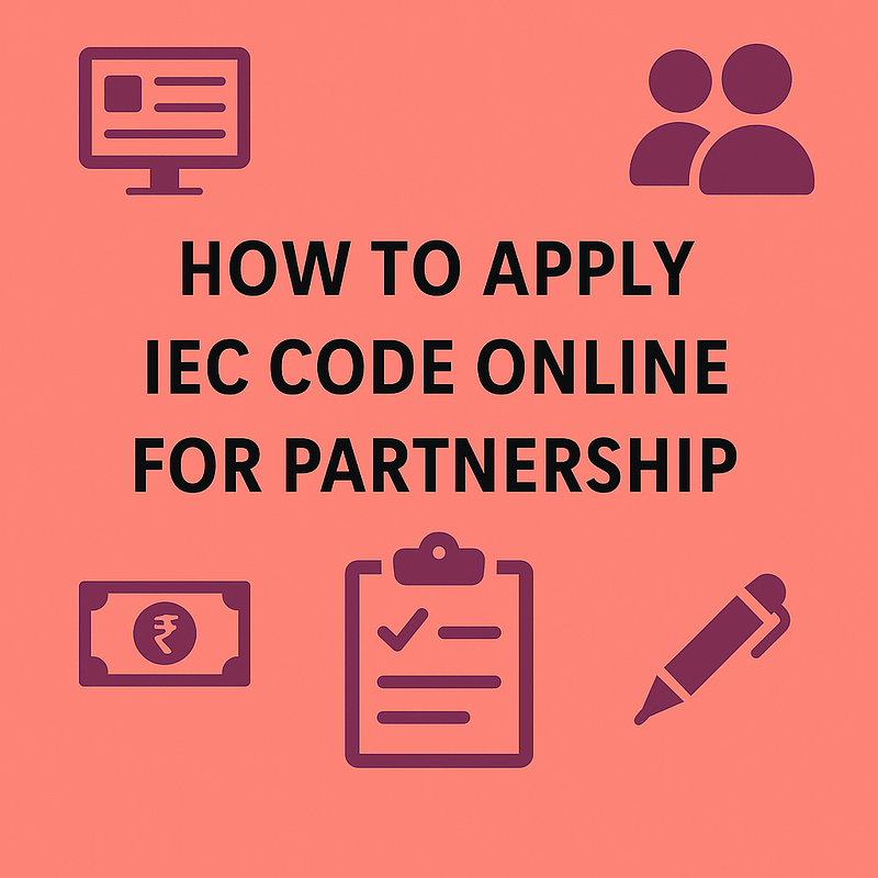 how to apply IEC code for partnership