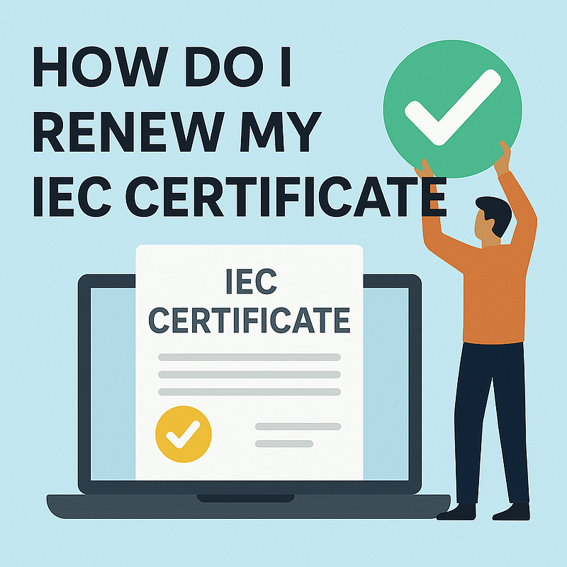 how to renew iec certificate