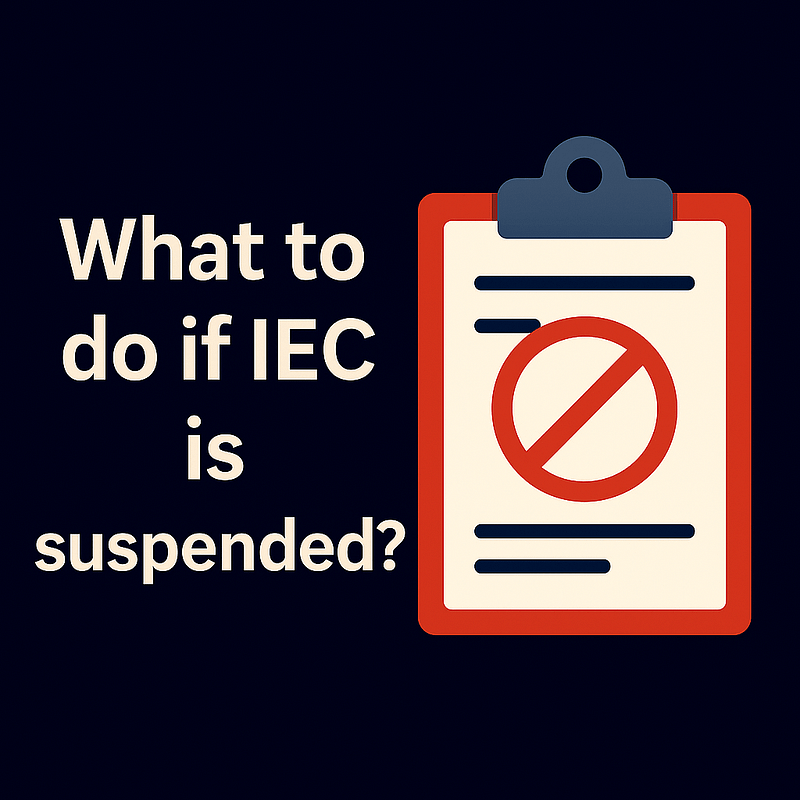 What to do if IEC is suspended